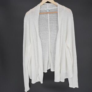 Sundance Open Cardigan Womens XL White Coastal Lightweight Beachy